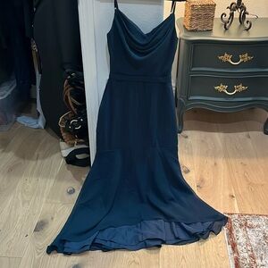 custom azazie high low chiffon bridesmaids dress nwt